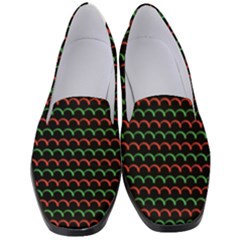 Geometric Pattern Design Line Women s Classic Loafer Heels by Maspions