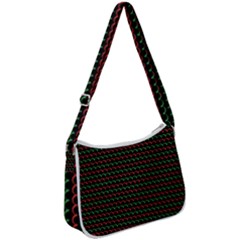 Geometric Pattern Design Line Zip Up Shoulder Bag