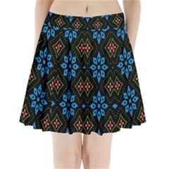 Flowers Pattern Floral Seamless Pleated Mini Skirt