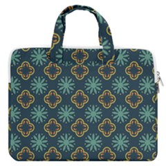 Flowers Pattern Design Abstract Macbook Pro 15  Double Pocket Laptop Bag 