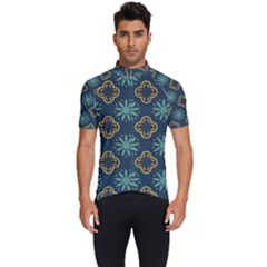 Flowers Pattern Design Abstract Men s Short Sleeve Cycling Jersey