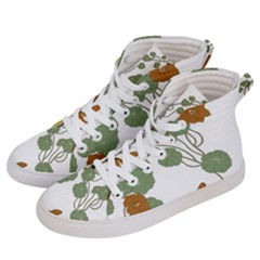 Nasturtium Flowers Plant Leaves Women s Hi-top Skate Sneakers