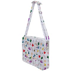 Snails Butterflies Pattern Seamless Cross Body Office Bag