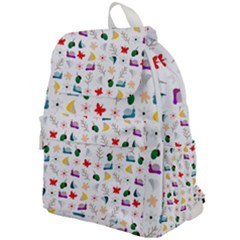 Snails Butterflies Pattern Seamless Top Flap Backpack