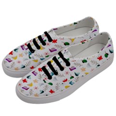 Snails Butterflies Pattern Seamless Men s Classic Low Top Sneakers