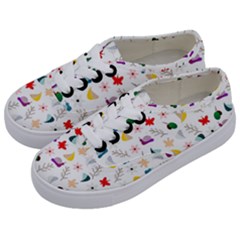 Snails Butterflies Pattern Seamless Kids  Classic Low Top Sneakers by Maspions