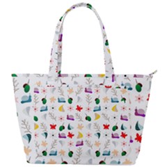 Snails Butterflies Pattern Seamless Back Pocket Shoulder Bag 