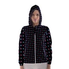 Pattern Dots Dot Seamless Women s Hooded Windbreaker
