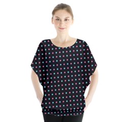 Pattern Dots Dot Seamless Batwing Chiffon Blouse