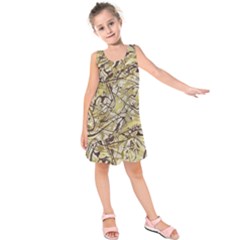 Marble Texture Pattern Seamless Kids  Sleeveless Dress by Maspions