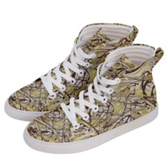 Marble Texture Pattern Seamless Men s Hi-top Skate Sneakers