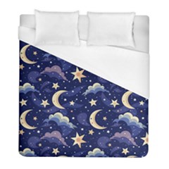 Night Moon Seamless Duvet Cover (full/ Double Size)