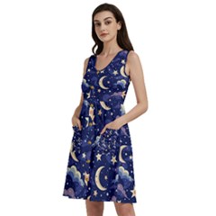 Night Moon Seamless Sleeveless Dress With Pocket