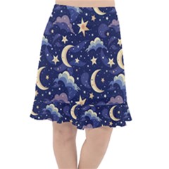Night Moon Seamless Fishtail Chiffon Skirt