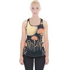 Flowers Space Piece Up Tank Top by Maspions