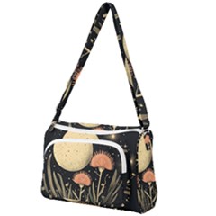 Flowers Space Front Pocket Crossbody Bag