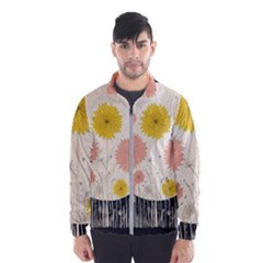 Space Flowers Universe Galaxy Men s Windbreaker