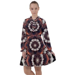 Mandala Design Pattern All Frills Chiffon Dress