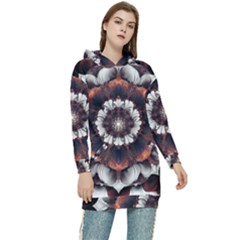 Mandala Design Pattern Women s Long Oversized Pullover Hoodie