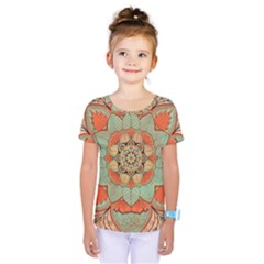 Mandala Floral Decorative Flower Kids  One Piece T-shirt