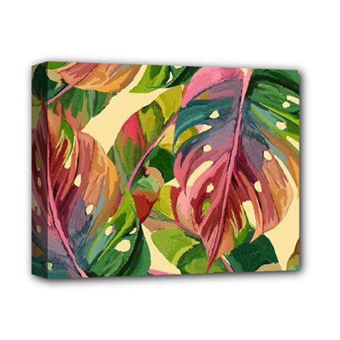 Monstera Colorful Leaves Foliage Deluxe Canvas 14  X 11  (stretched)