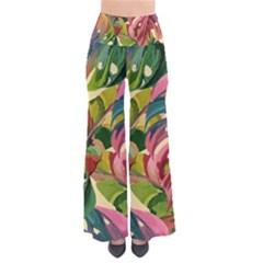 Monstera Colorful Leaves Foliage So Vintage Palazzo Pants