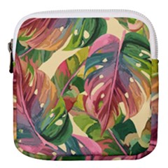 Monstera Colorful Leaves Foliage Mini Square Pouch