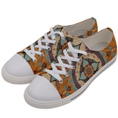 Mandala Floral Decorative Flower Women s Low Top Canvas Sneakers by Maspions
