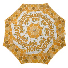 Bee Honey Honeycomb Hexagon Straight Umbrellas by Maspions