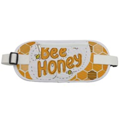 Bee Honey Honeycomb Hexagon Rounded Waist Pouch