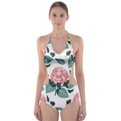 Flowers Hydrangeas Cut-out One Piece Swimsuit