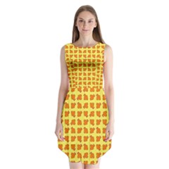 Pattern Shorts Watermelon Design Sleeveless Chiffon Dress  
