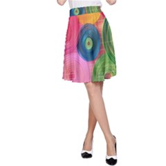 Colorful Abstract Patterns A-Line Skirt