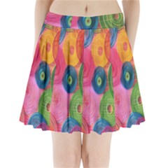 Colorful Abstract Patterns Pleated Mini Skirt