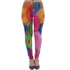 Colorful Abstract Patterns Lightweight Velour Leggings