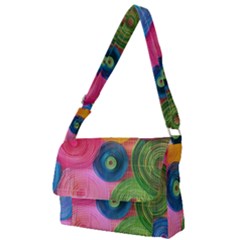 Colorful Abstract Patterns Full Print Messenger Bag (s)