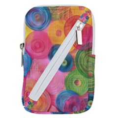 Colorful Abstract Patterns Belt Pouch Bag (Large)