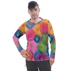 Colorful Abstract Patterns Men s Pique Long Sleeve T-Shirt