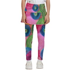 Colorful Abstract Patterns Kids  Skirted Pants