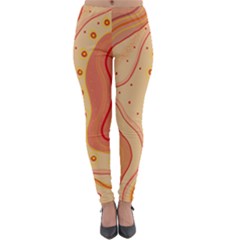 Lines Abstract Colourful Design Lightweight Velour Leggings