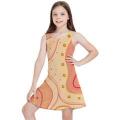 Lines Abstract Colourful Design Kids  Lightweight Sleeveless Dress by Maspions