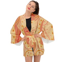 Lines Abstract Colourful Design Long Sleeve Kimono