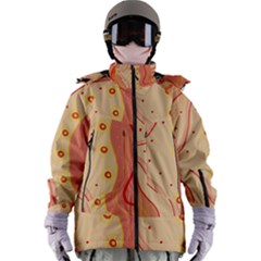 Lines Abstract Colourful Design Women s Zip Ski And Snowboard Waterproof Breathable Jacket by Maspions