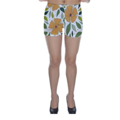 Flower Petal Plant Leaves Skinny Shorts