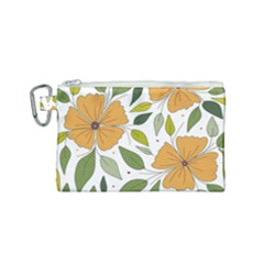 Flower Petal Plant Leaves Canvas Cosmetic Bag (small)