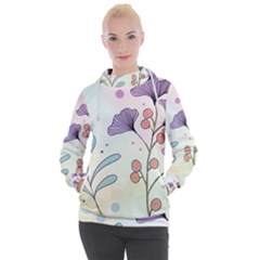 Flower Paint Flora Nature Plant Women s Hooded Pullover
