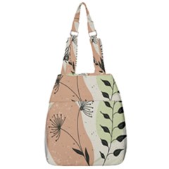 Flora Floral Flower Nature Plant Doodle Center Zip Backpack by Maspions