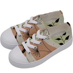 Flora Floral Flower Nature Plant Doodle Kids  Low Top Canvas Sneakers