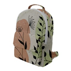 Flora Floral Flower Nature Plant Doodle Flap Pocket Backpack (large)