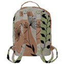 Flora Floral Flower Nature Plant Doodle Flap Pocket Backpack (Large) View3